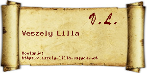 Veszely Lilla névjegykártya
